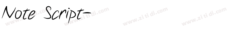 Note Script字体转换
